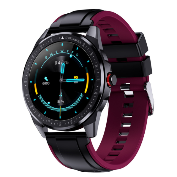 SN88 Smart Watch Full Circle Full Touch Heart Rate Call Reminder Step Counting IP68 Waterproof Bluetooth Band (Purple)
