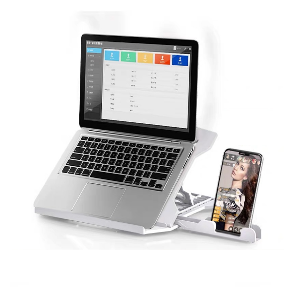 激抵筆記本電腦支架八檔調節（白色標準版)