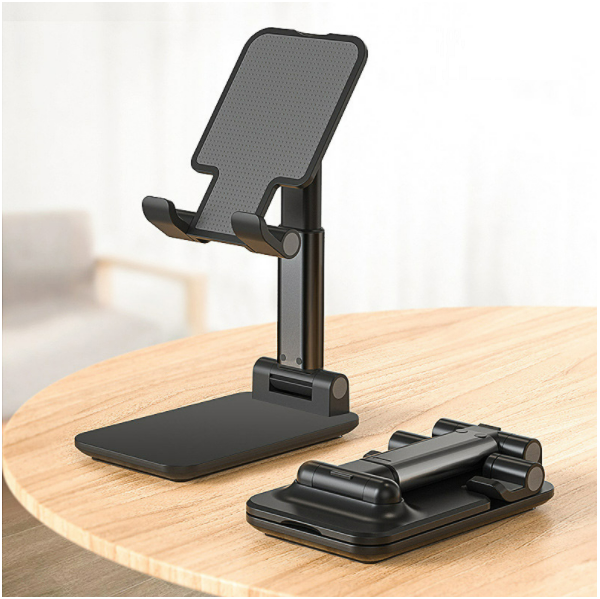 Telescopic folding table, mobile phone tablet holder (PC model, deep black)