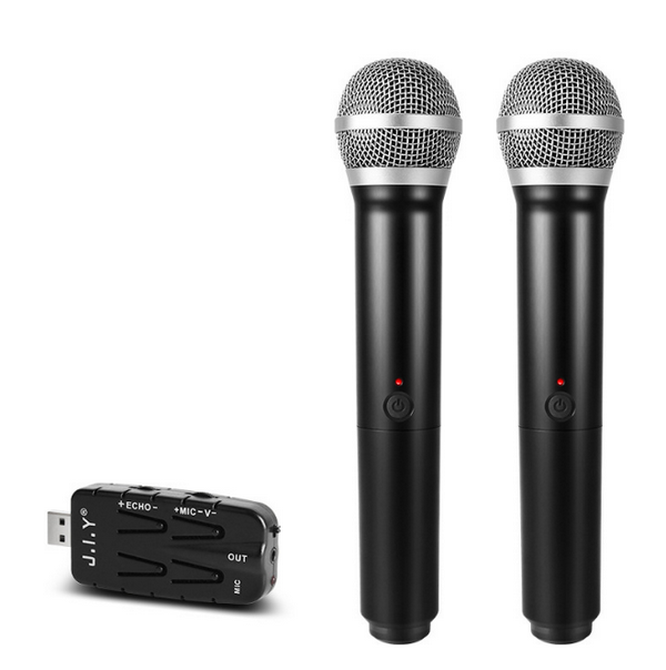 Professional wireless microphone USB3.0 - plastic black dual microphone