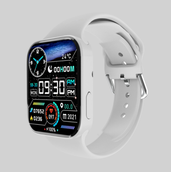 S7 Smart Watch Heart Rate Blood Pressure Monitoring Wireless Charging Bluetooth Call Low Energy (White)