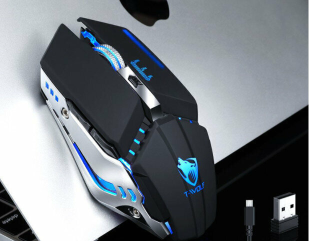 Wireless mouse color [Thunderwolf Q15 Technology Black]