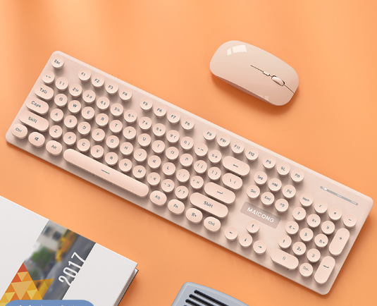 Keyboard & Mouse Set MC New Product (Pink Set/Rechargeable)