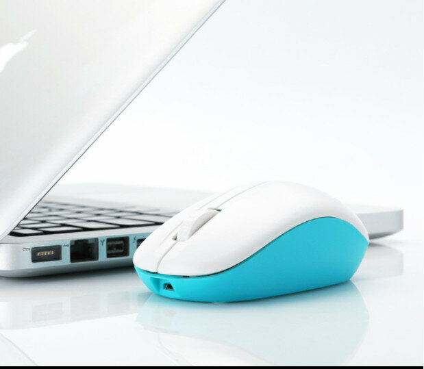 Wireless mouse color [Q8 charging white blue]