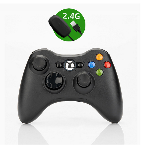 Wireless gaming handset - with 2.4G receiver - black