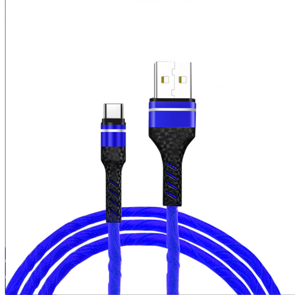 Rose Braided 1m 5A Fast Charging Data Cable, Charging Cable (Rose Braided Cable, Android, Android, Blue)
