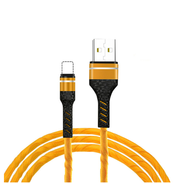 Rose braided 1m 5A fast charging data cable charging cable (rose braided cable apple yellow)