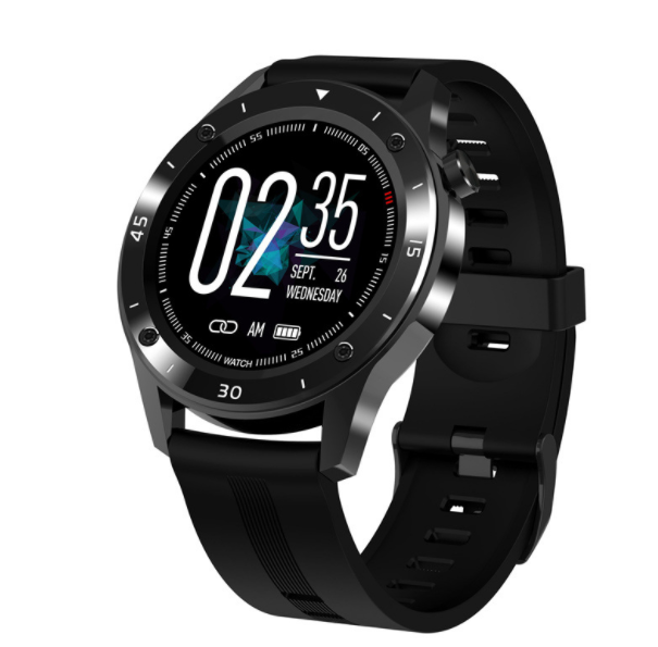 F22 Smart Bracelet Full Touch Screen GPS Track Heart Rate Blood Pressure Blood Oxygen Watch (Black)