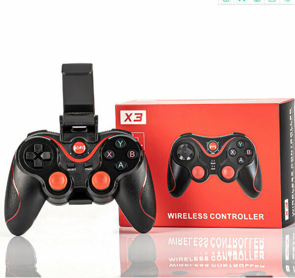X3 Wireless Bluetooth Gaming Switch/Direct to Mobile Phone - Handle + Stand + Package (Cross Button)