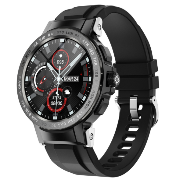 E19 Smart Watch Bluetooth Blood Oxygen Watch Heart Rate Blood Pressure Men's Sports Bracelet (All Black)