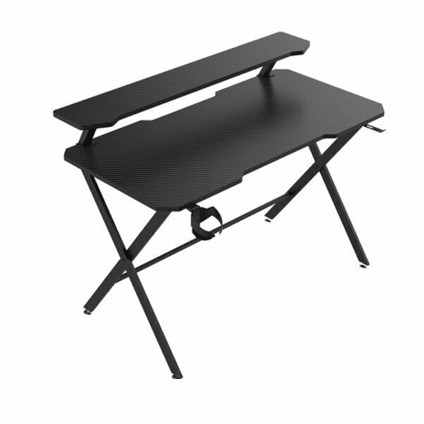 Desktop Double-decker Gaming Desk[Double-Layer Basic-Black(140*60*75cm)]