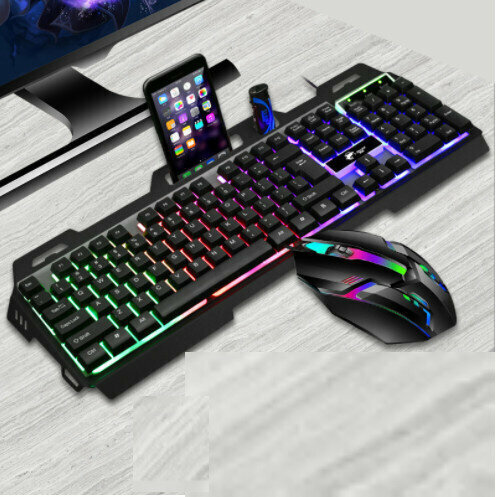 Wired Keyboard & Mouse Set (Iron Plate Black Basic Set)