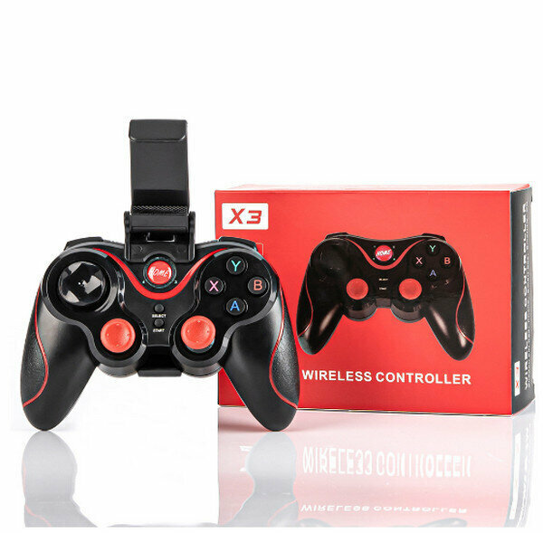 X3 Wireless Bluetooth Gaming Switch/Direct to Mobile Phone - Handle + Stand + Packaging (Disc Button)
