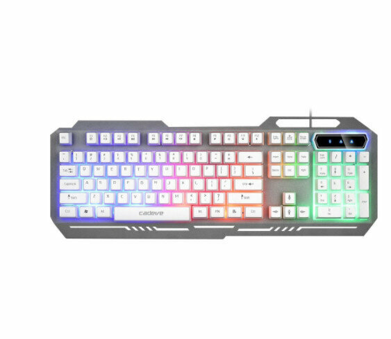 Wired Keyboard & Mouse Set (Iron Plate White Basic Version, Single Keyboard)