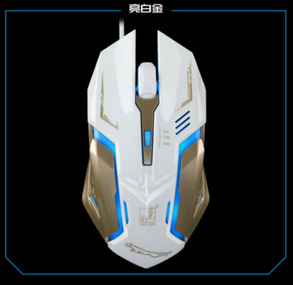 Wired USB Robot Mouse-K1-Glossy White (Normal Version)