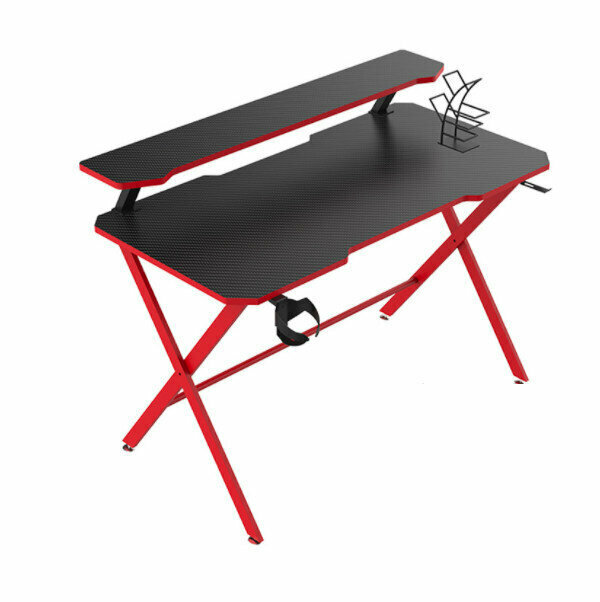 Desktop Double-decker Gaming Table[Double-Decker Deluxe-Red(80*60*75cm)]