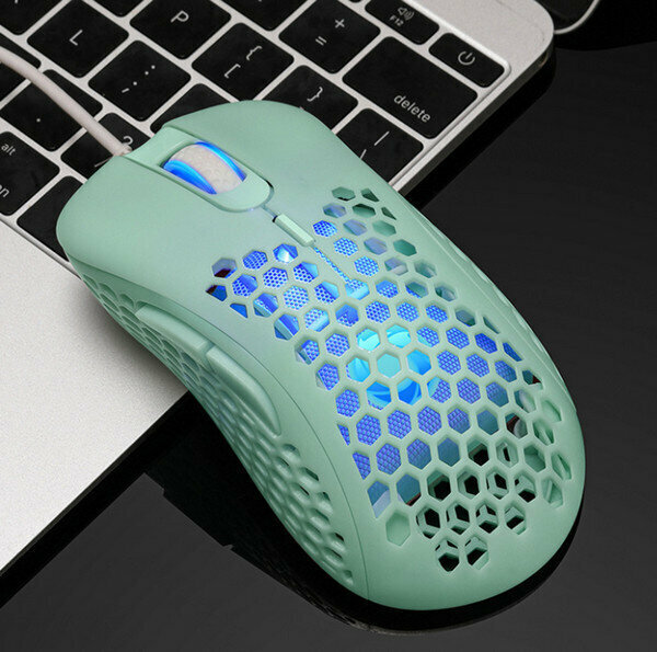 Wired Gaming Mouse-V18 Green Hole (Apple Green)