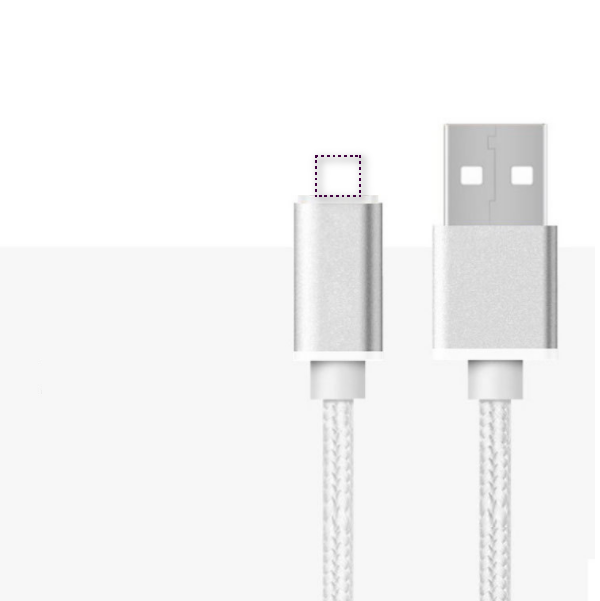 2m braided cable fast charging cable [2m apple charging data cable lightning (luxury silver)]