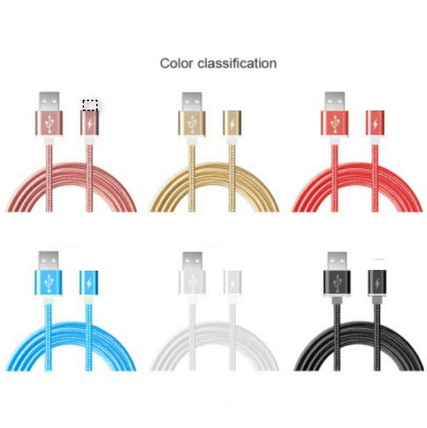 2m braided cable fast charging cable [2m apple charging data cable Lightning (rose gold)
