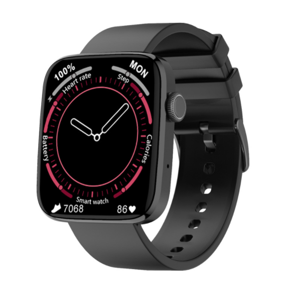 DT1 Bluetooth Call Smart Watch 1.8 Inch Large Screen GPS Sports Track Female Assistant Bracelet (TPU-Black)