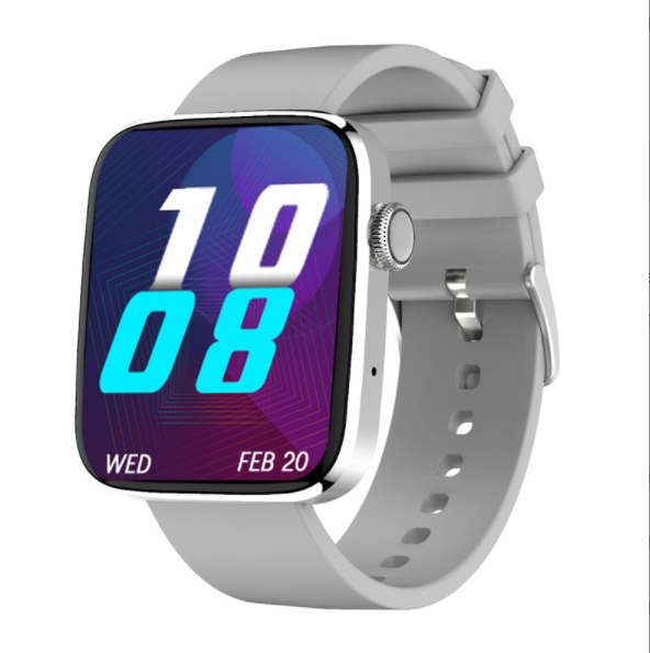 DT1 Bluetooth Call Smart Watch 1.8 Inch Large Screen GPS Motion Track Female Assistant Bracelet (TPU-Silver Gray)