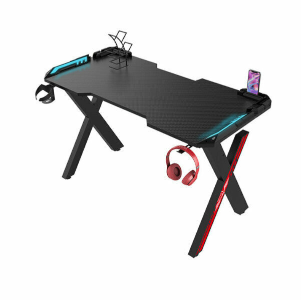 Desktop Gaming Desk [Deluxe - Black Black (120*60*75cm)]