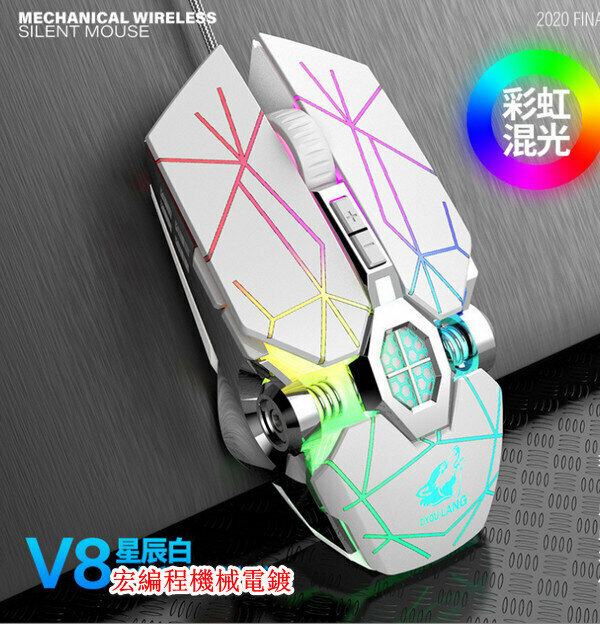 Wired E-sports Gaming Mouse-V8 Macro Programming-Xingchen White