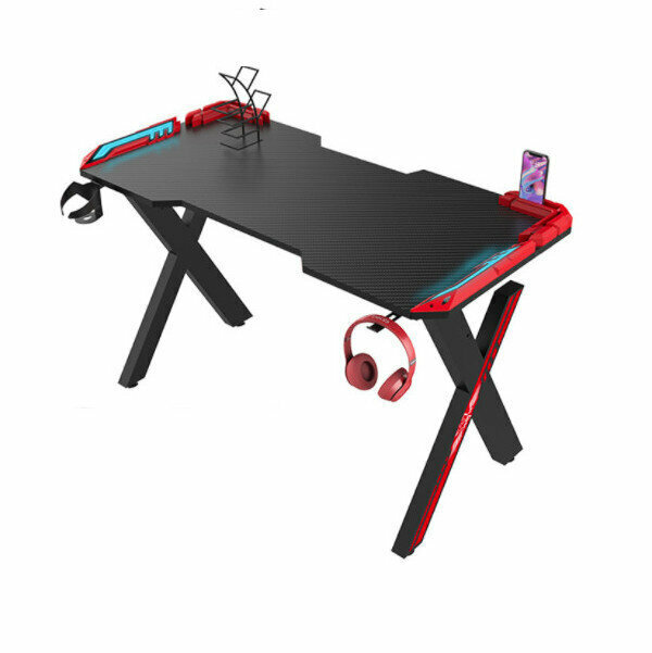 Desktop Gaming Table[Deluxe - Black Red(100*60*75cm)]