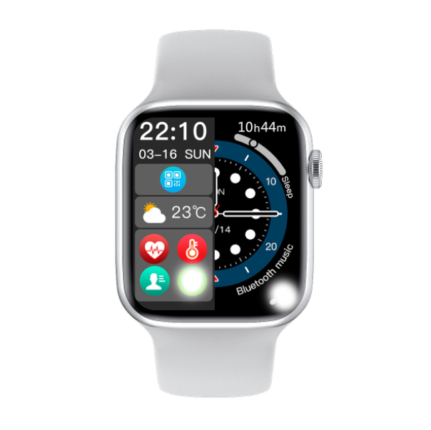 W37PRO Bluetooth Call Smart Watch Wireless Charging Sports Band (Silver Gray)