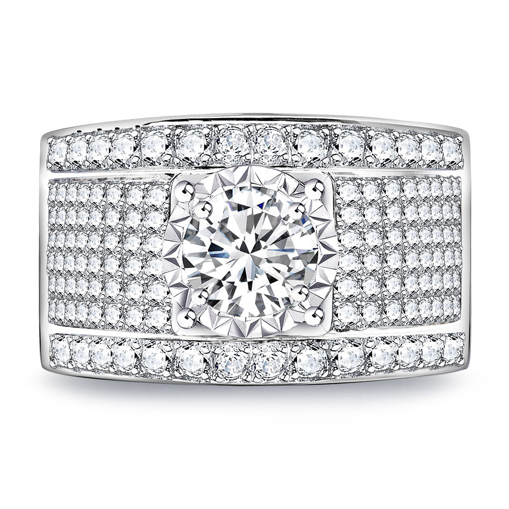 一克拉PT950滿鑽雄豪鑽石戒指