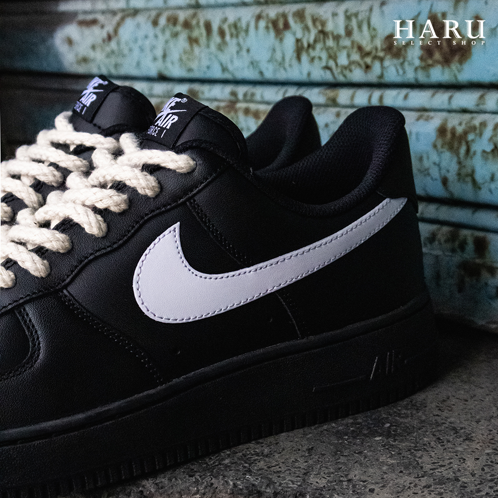 NIKE AIR FORCE 1 黑白 AF1 小AMBUSH 男女同款 復古休閒鞋 FZ0627-010