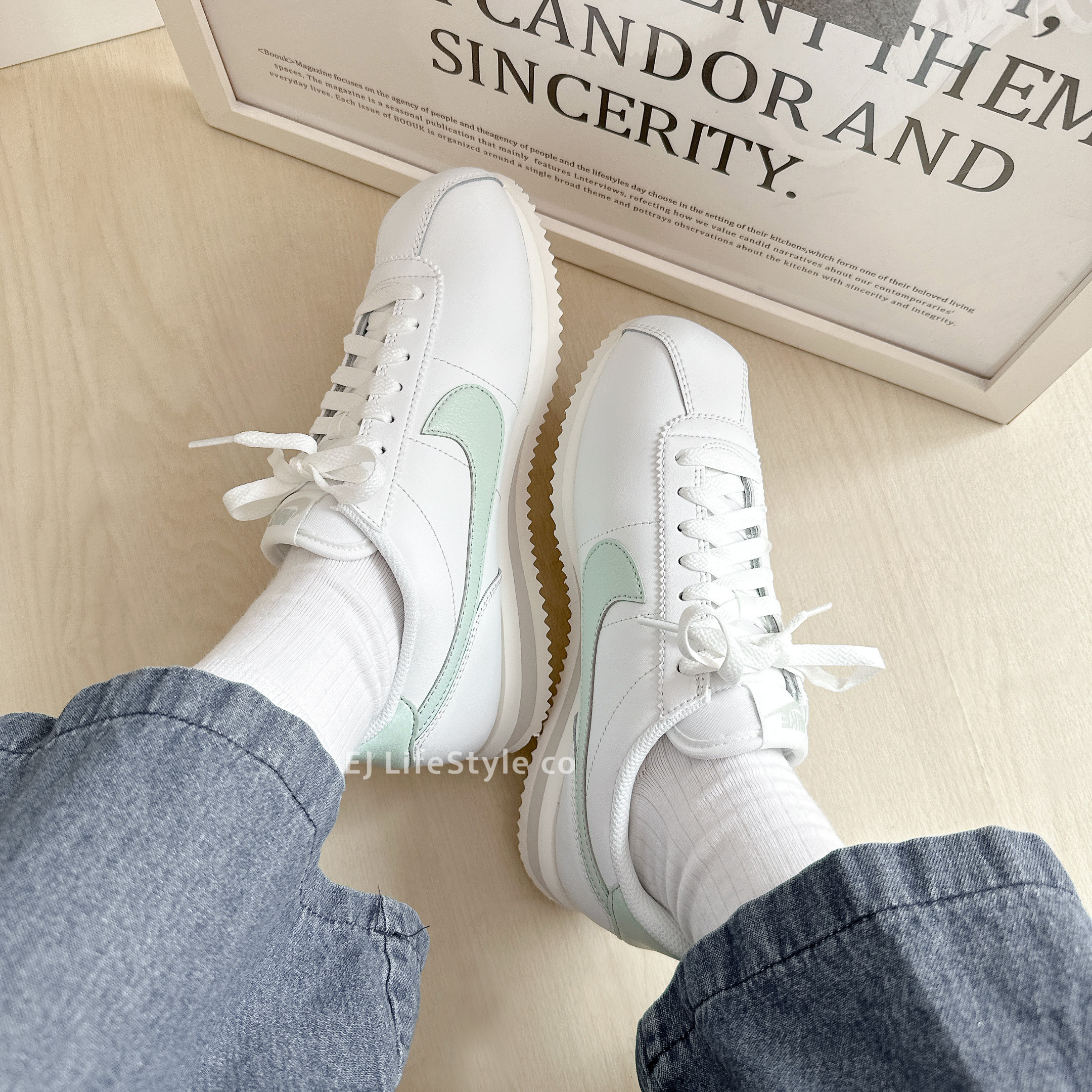 NIKE WMNS CORTEZ 阿甘 綠色 淡綠色 白色 白綠色 女鞋 DN1791-106/ 調貨