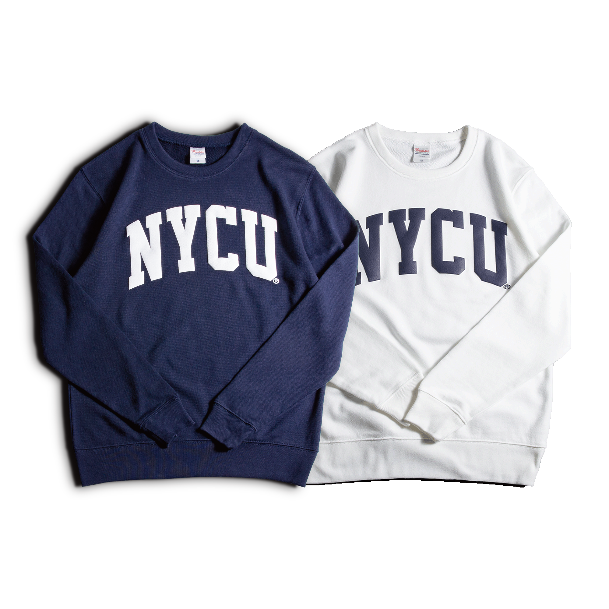 陽明交通大學 NYCU 美式大LOGO發泡印花 大學T (海軍藍/經典白）