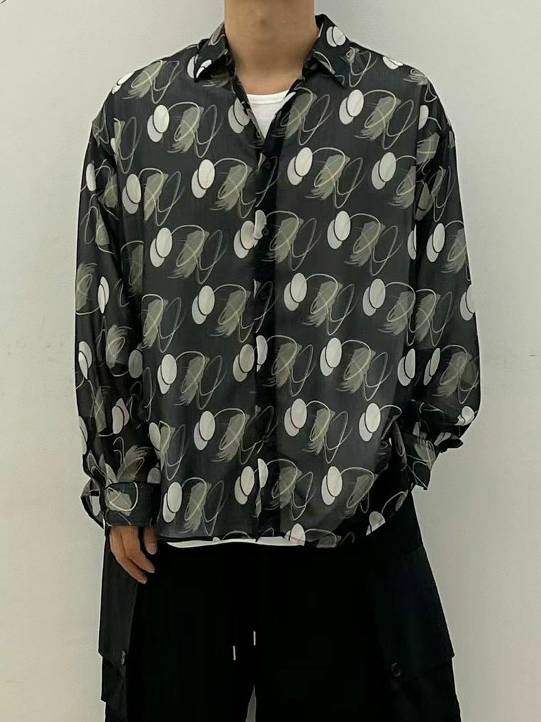 圓形圖案長袖恤衫 PULSE-095S