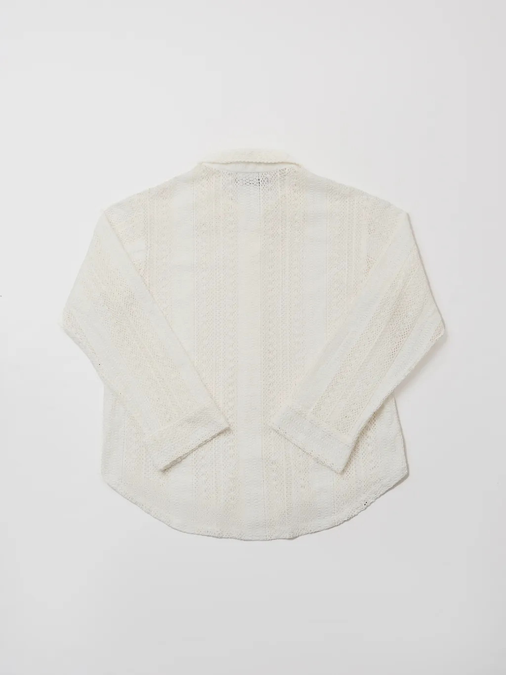 Anonymous Talking / Lace Long Sleeve Shirt 長袖針織襯衫 - White