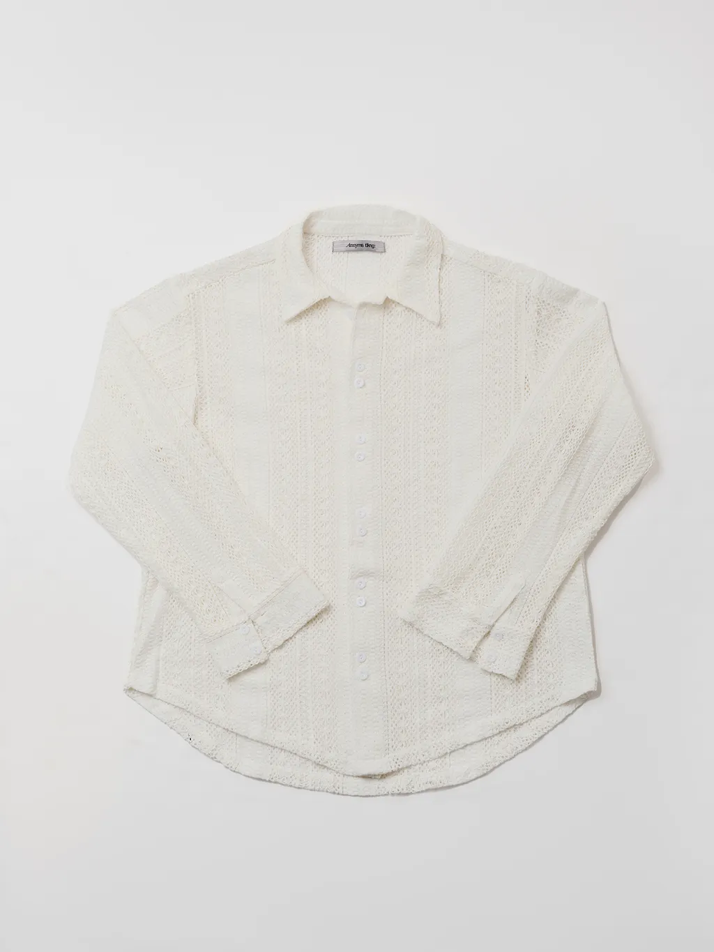 Anonymous Talking / Lace Long Sleeve Shirt 長袖針織襯衫 - White