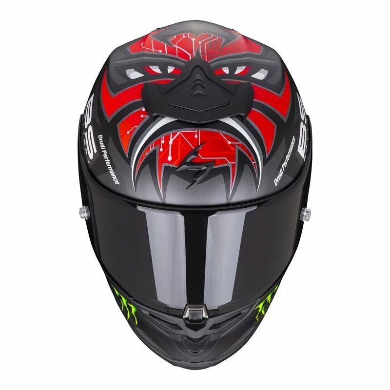 SCORPION EXO-R1 AIR FABIO REPLICA MONSTER MATT BLACK RED 消光黑紅 選手彩繪 全罩帽 充氣式兩頰