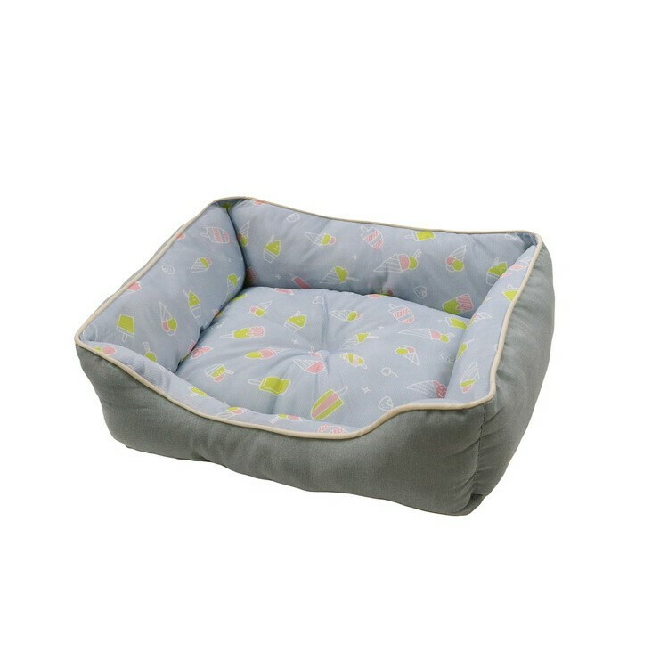 DoggyMan 夏日涼感 抗菌防臭 方形床 灰色 S