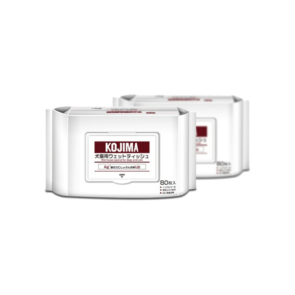 KOJIMA-寵物全身通用濕紙巾(經典無味) 80抽