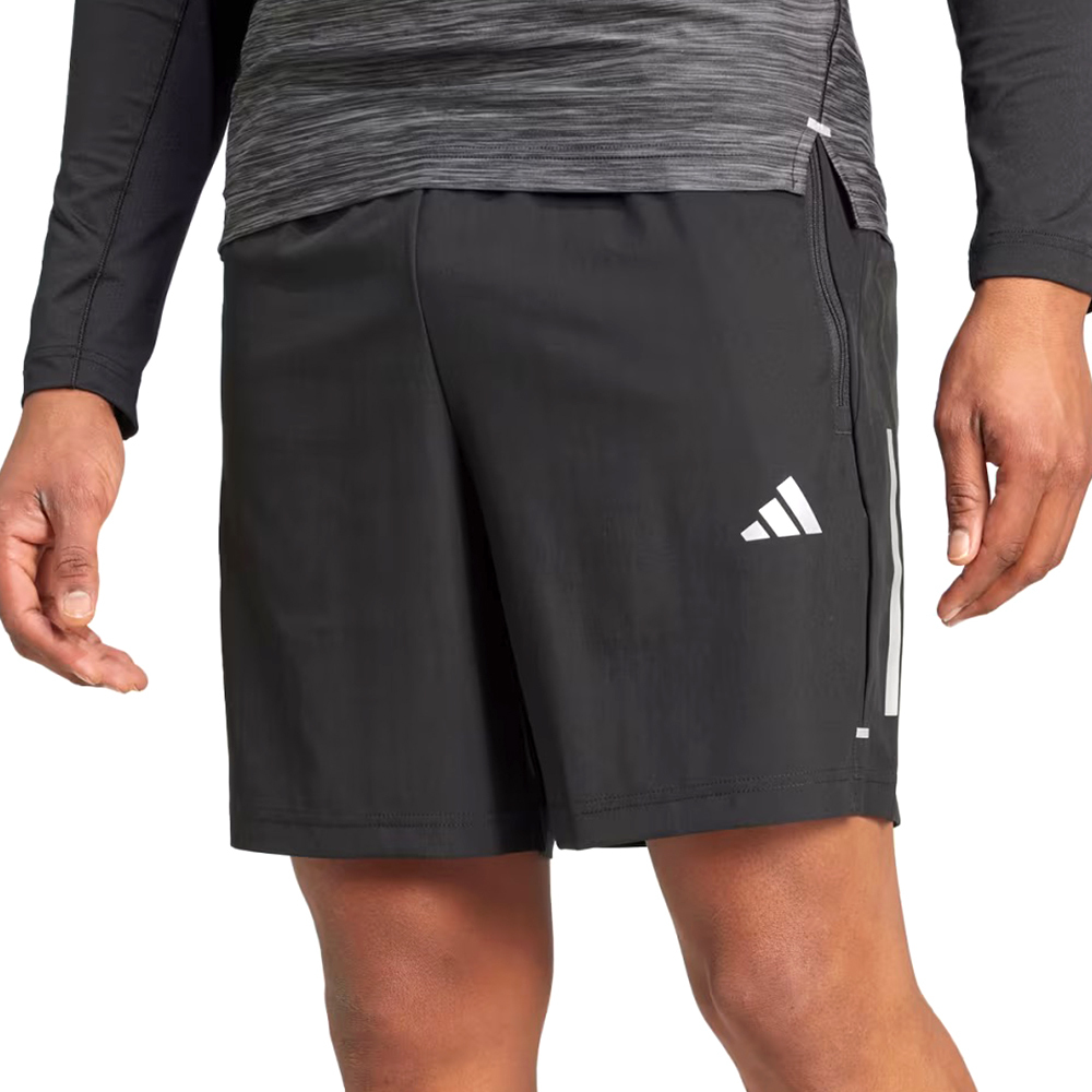 Adidas GYM+ 3S WV 男款 黑色 運動 訓練 休閒 拉鍊 口袋 吸濕 排汗 訓練 舒適 短褲 IW5906