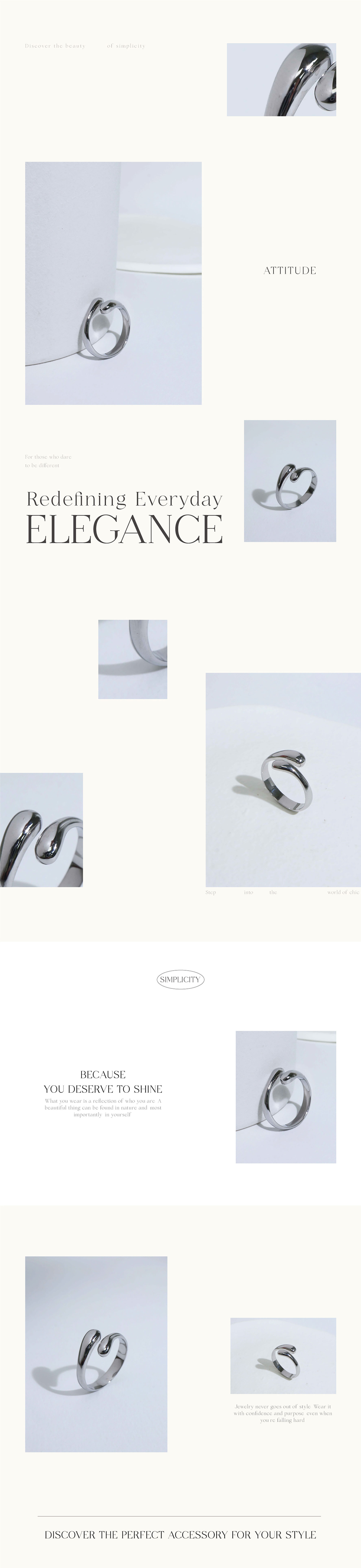 不羈 白鋼戒指|Miestilo Jewelry設計師輕珠寶品牌|舒飾質感每一刻