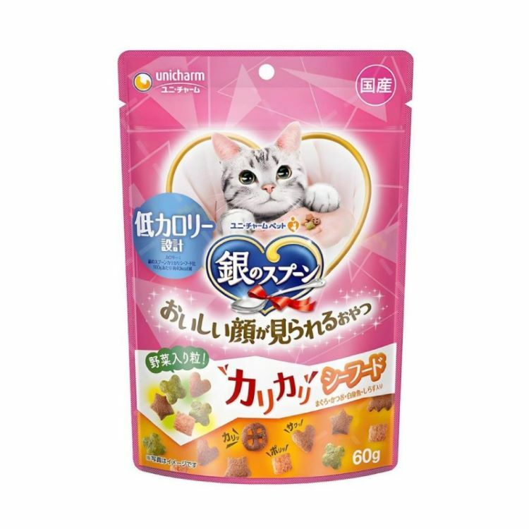 unicharm 銀匙 魚+綠黃野菜零食 低卡路里配方 60g