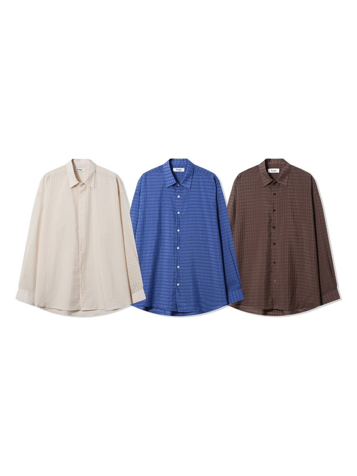 暗紋長袖恤衫 PULSE-098S