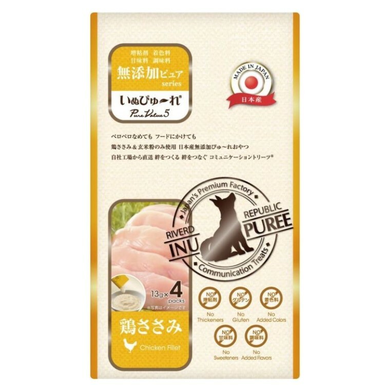 INU PURE 無添加 雞柳肉醬零食 13g X 4本
