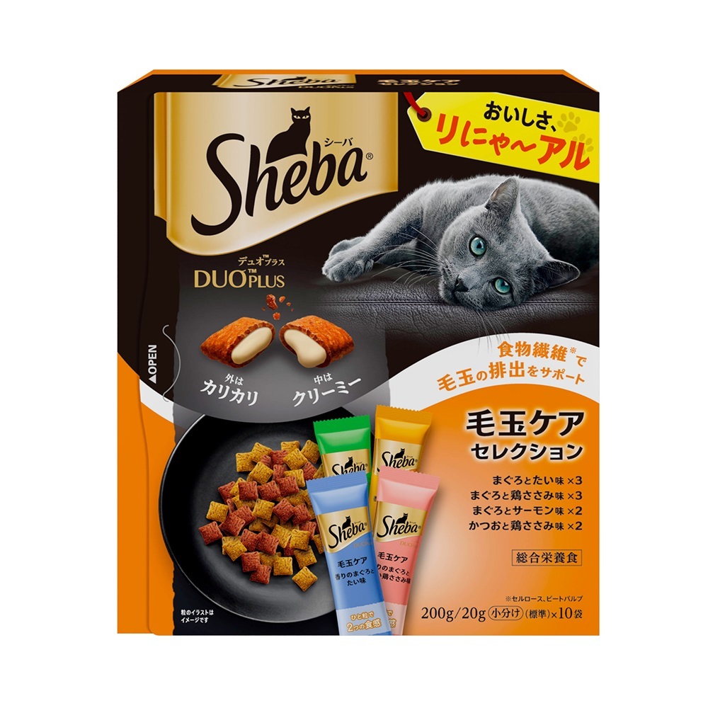 Sheba Duo Plus 貓用 吞拿魚雞肉味 毛球護理 零食 20gx10袋