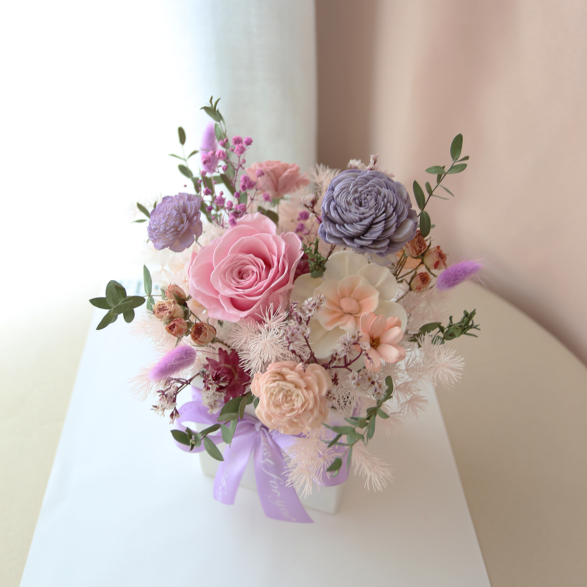 T13｜粉紫色系桌花