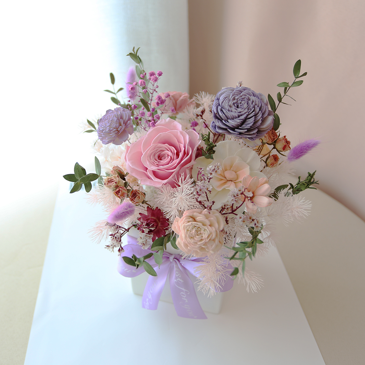 T13｜粉紫色系桌花