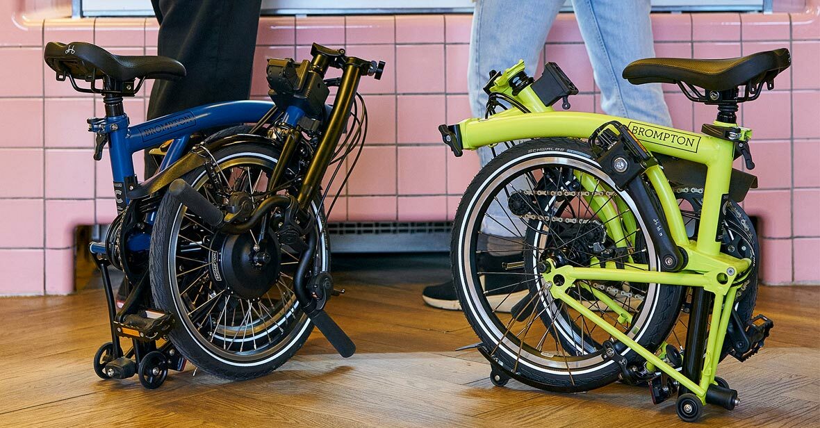 Brompton C Line Explore 6 Speed Folding Bike -Ocean Blue