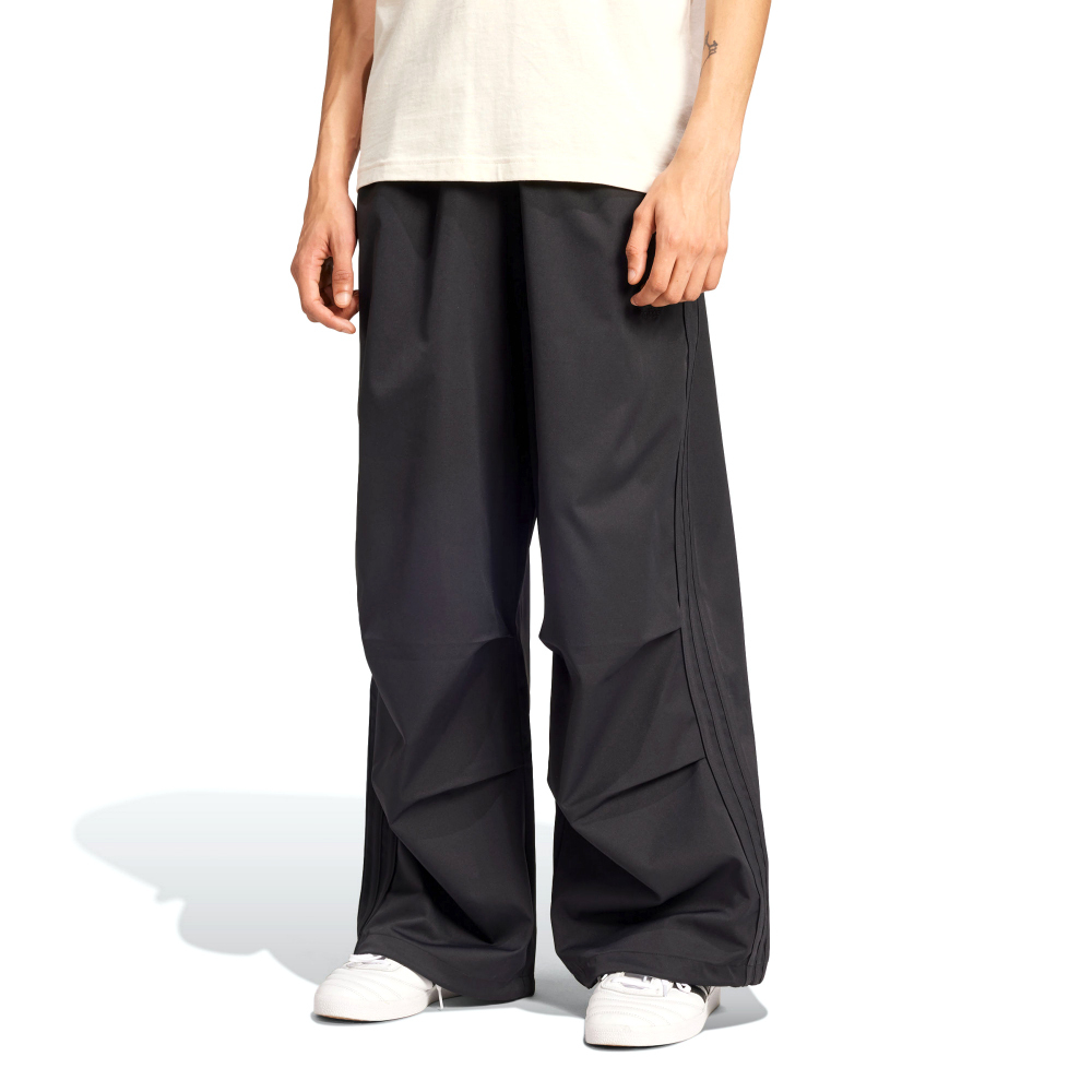 Adidas Parachute Pant 男款 黑色 運動 休閒 拉鍊 口袋 寬鬆 氣球褲 三葉草 長褲 IY2075