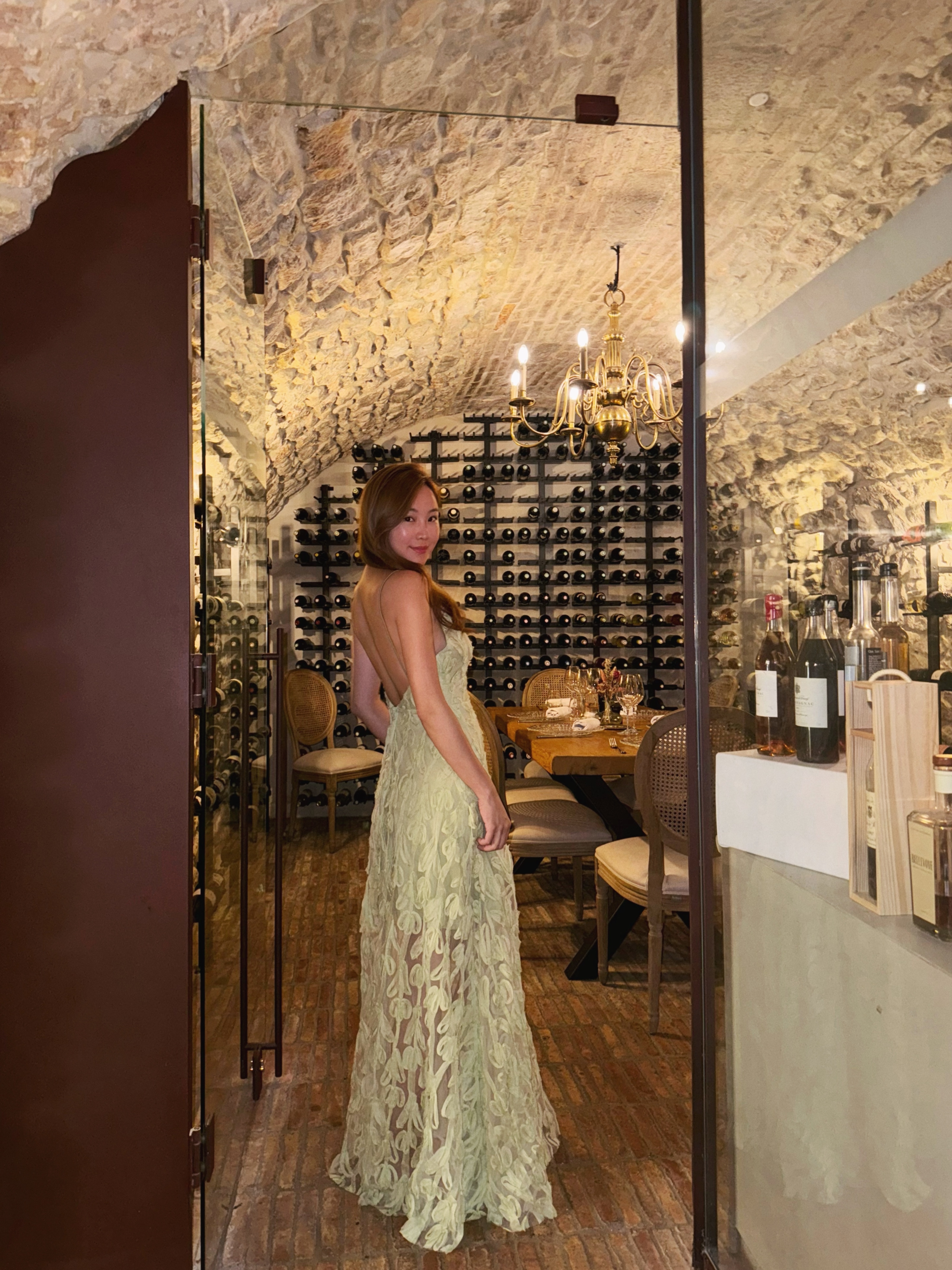 Our Season 細肩帶露背長洋裝